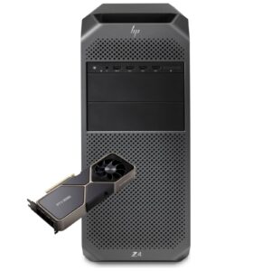 Workstation HP Z4 G4 i9 recondicionada JANSit – Computador profissional de alta performance com processador Intel Core i9 e placa gráfica NVIDIA GeForce RTX 3080 para renderização 3D, IA e gaming avançado. Imagem frontal da torre com garantia JANSit.