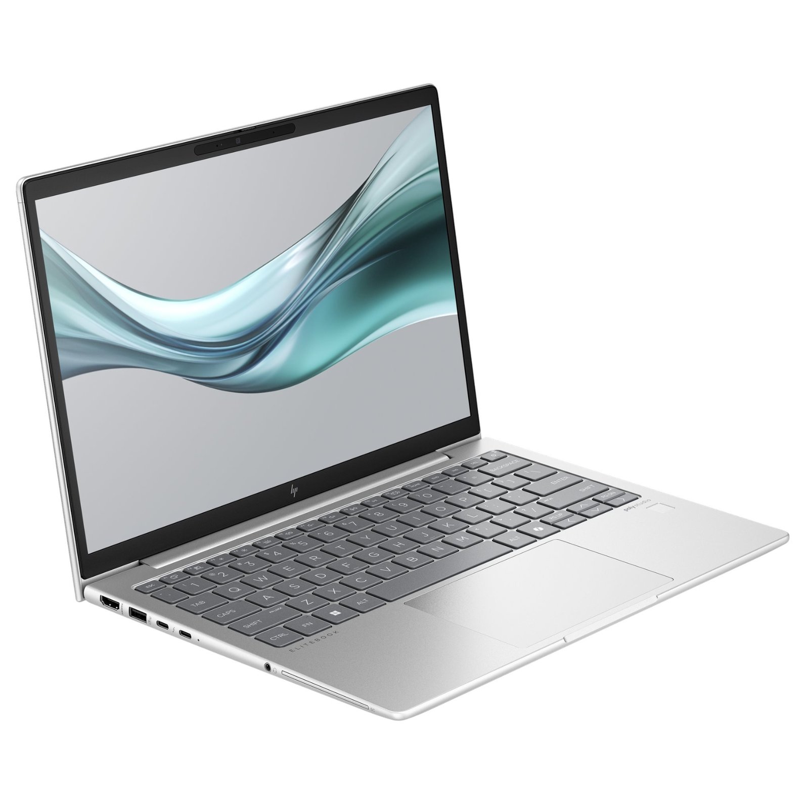 Portátil HP EliteBook 630 G11 recondicionado JANSit – Vista lateral esquerda do portátil profissional compacto de 13,3 polegadas, exibindo o perfil fino em alumínio prateado, portas Thunderbolt 4, saída HDMI e entrada combo de áudio. Com garantia JANSit.
