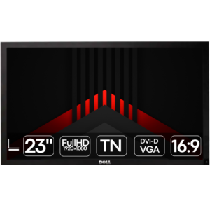 Imagem principal do monitor profissional recondicionado Dell P2311HB (P2311H). Esta fotografia em perspetiva frontal destaca o ecrã LED Full HD de 23 polegadas (resolução 1920x1080) com painel antirreflexo e o suporte ergonómico ajustável em altura, inclinação, rotação lateral e modo pivot (orientação vertical). Um monitor resistente e confortável disponível na JANSit, perfeito para postos de trabalho em escritório, teletrabalho e ambientes empresariais que exigem fiabilidade diária.