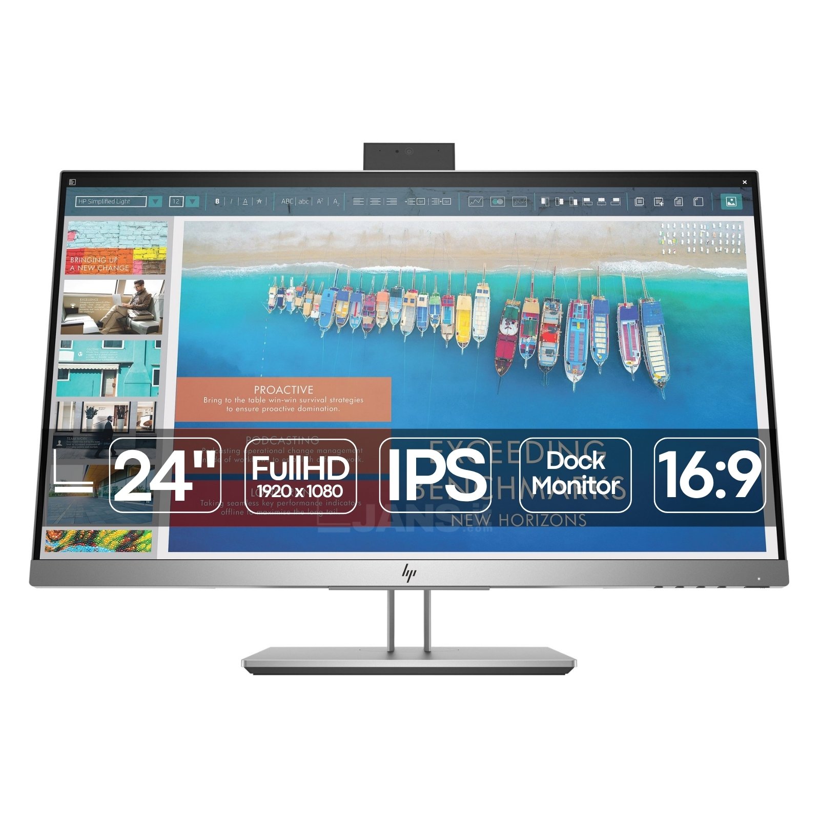 Monitor Recondicionado HP EliteDisplay E243d, 24 polegadas, Dock Monitor - Imagem Principal JANSit