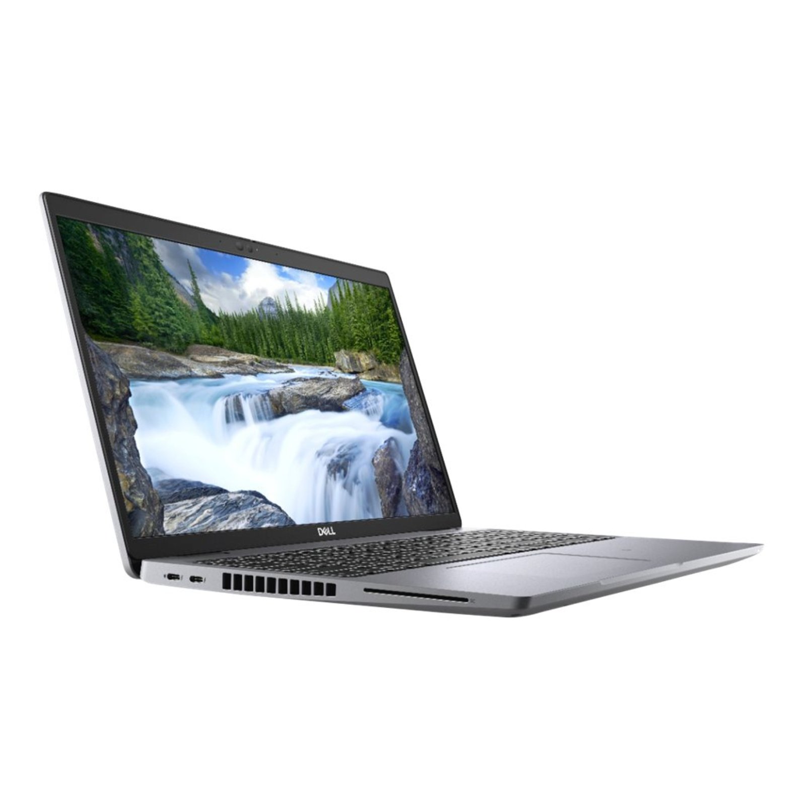 Portátil Dell Latitude 5520 Intel Core i5 16GB recondicionado JANSit – Portátil empresarial de 15.6 polegadas. Vista frontal com o equipamento aberto, exibindo o ecrã Full HD de molduras finas, teclado completo com teclado numérico em português, trackpad amplo e chassis cinzento. Com garantia JANSit.