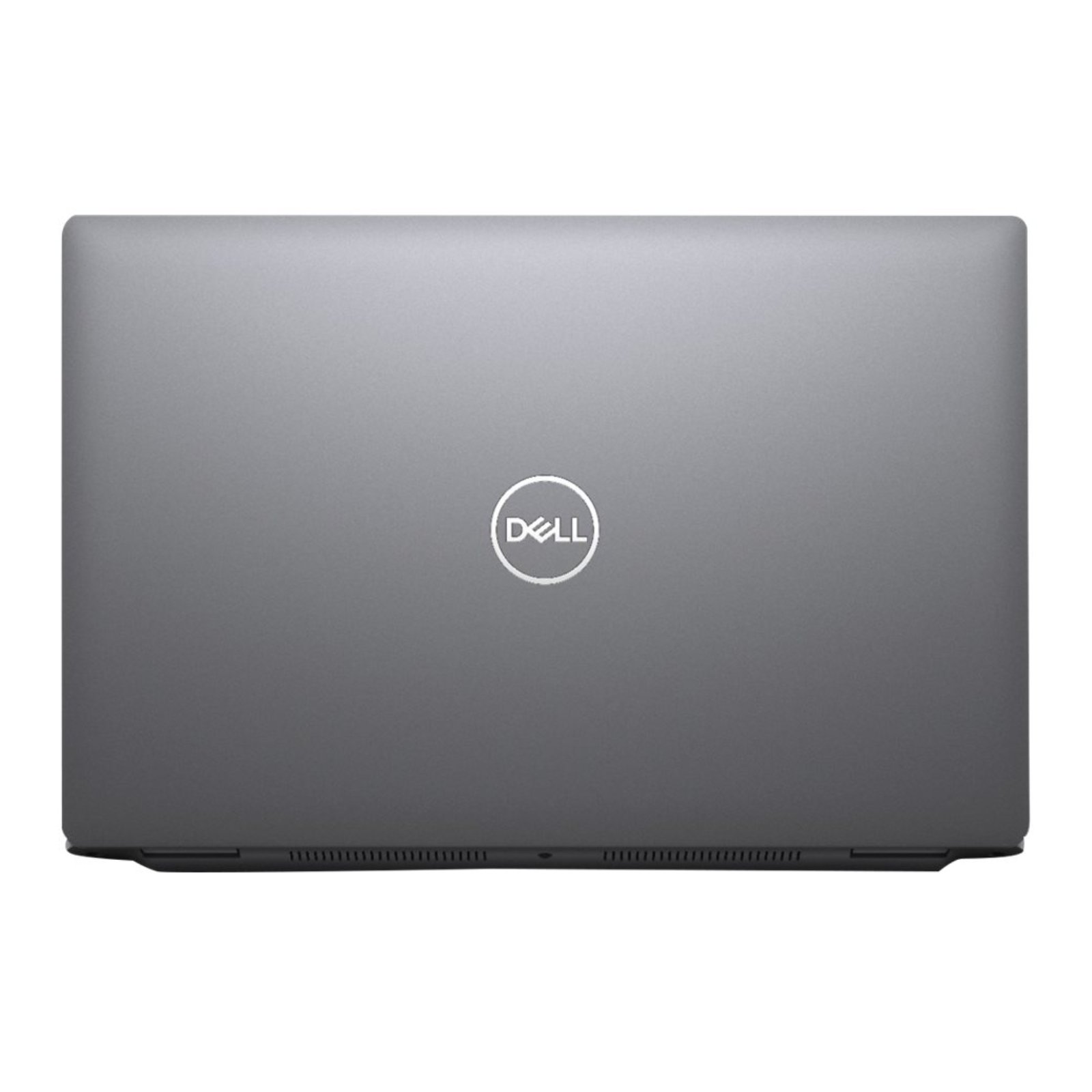 Portátil Dell Latitude 5520 recondicionado JANSit – Vista traseira do portátil empresarial de 15.6 polegadas, exibindo a tampa cinzenta com o logótipo central da Dell, a estrutura de dobradiça resistente e o perfil profissional com o equipamento fechado. Com garantia JANSit.