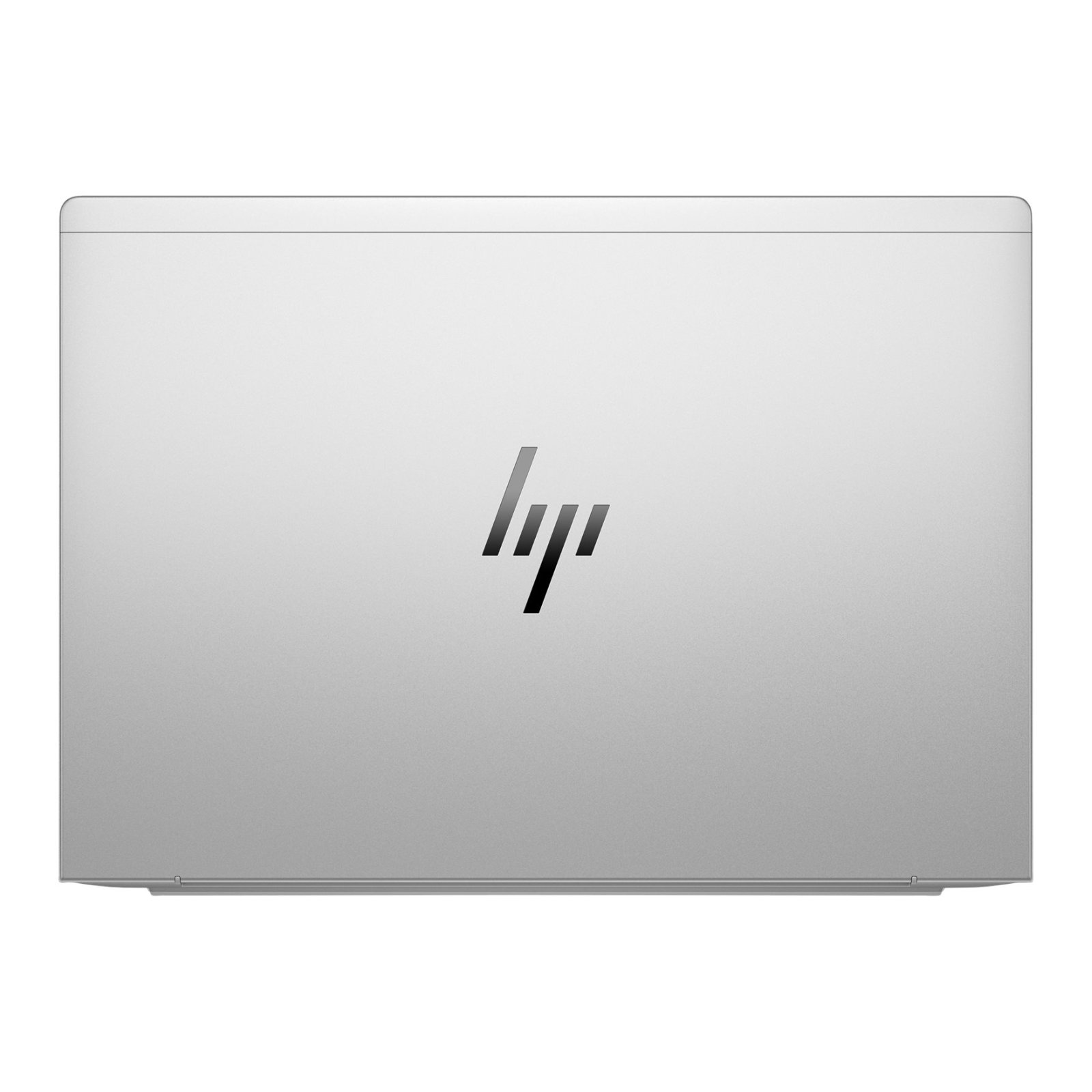 Portátil HP EliteBook 6 G1i 14 recondicionado JANSit – Vista traseira do portátil profissional de 14 polegadas, exibindo a tampa elegante em alumínio prateado com o logótipo moderno da HP, a dobradiça contínua e o perfil ultra fino com o equipamento fechado. Com garantia JANSit.