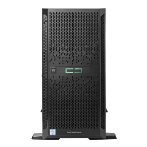 Servidor HPE ProLiant ML350 Gen9 SFF recondicionado JANSit – Servidor em torre empresarial de alto desempenho. Vista frontal exibindo o painel frontal com o logótipo HPE, as baias para discos Hot-Plug SFF de 2.5 polegadas, portas USB e grelhas de ventilação. Com garantia JANSit.