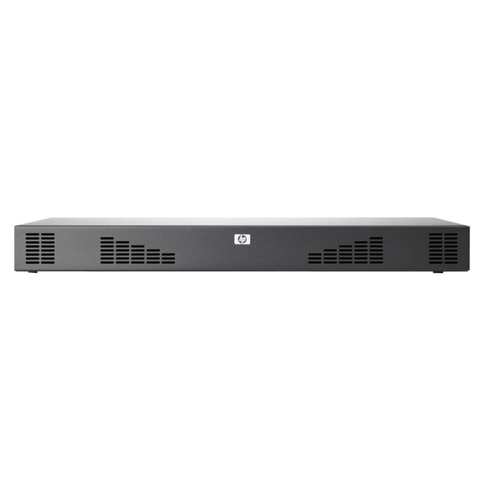 Imagem principal do switch KVM de consola HPE Server Console Switch G2 (Part Number AF619A) recondicionado. Esta fotografia destaca o equipamento em formato rack 1U concebido para gestão centralizada de múltiplos servidores em centros de dados e salas técnicas empresariais. Uma solução de infraestrutura de TI robusta e fiável disponível na JANSit, perfeita para administradores de sistemas que necessitam de controlo local eficiente e gestão de servidores HP ProLiant e ambientes multissistema.