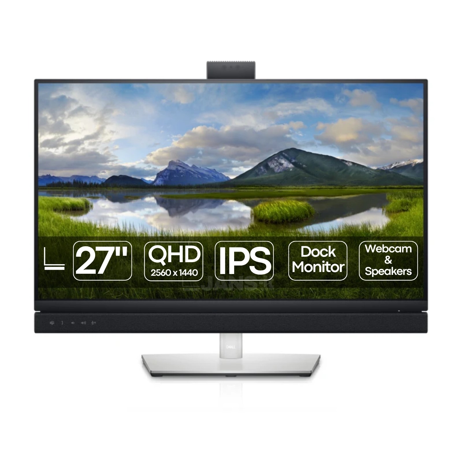 Monitor Recondicionado Dell C2722DE, Videoconferência e Dock Station - Imagem Principal JANSit