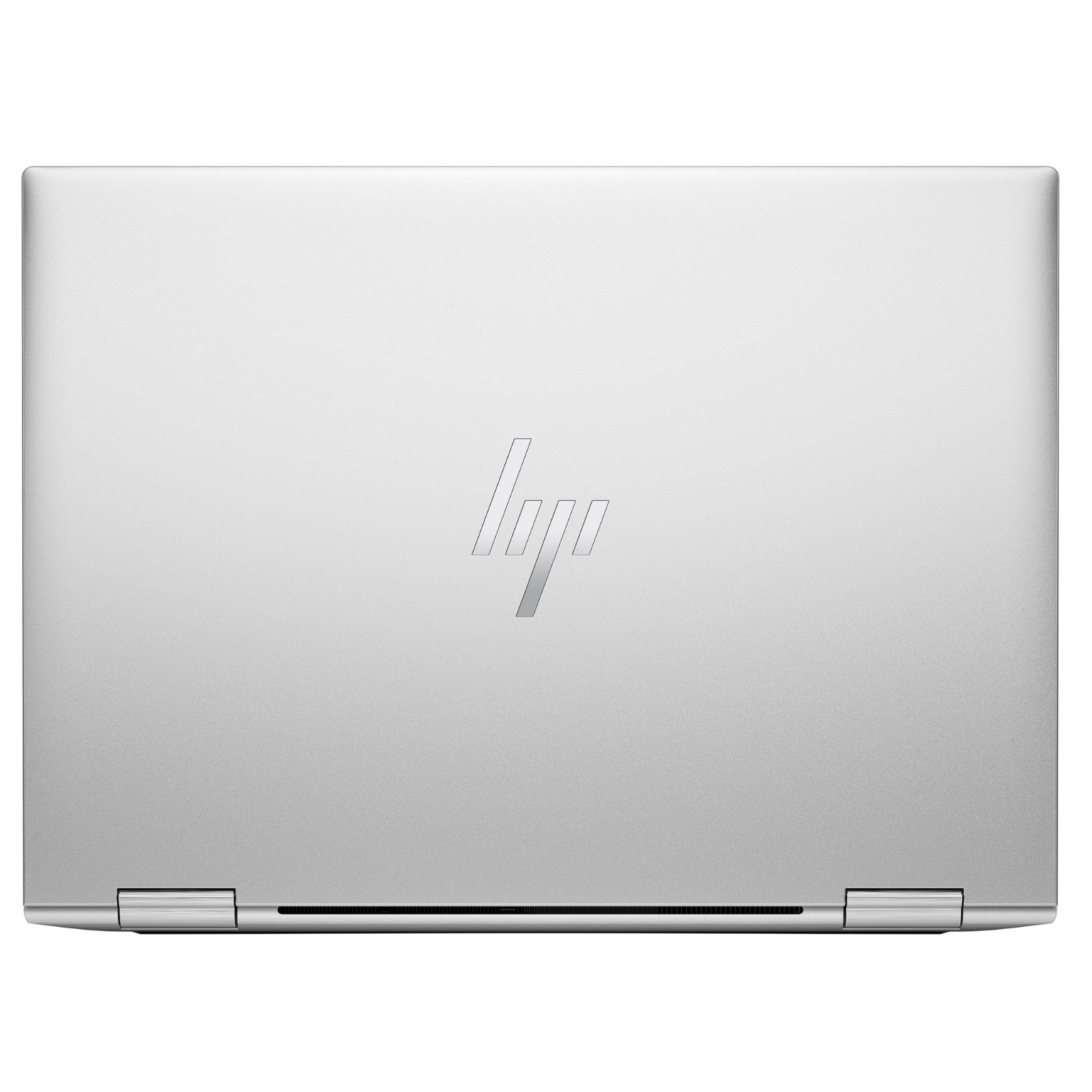 Painel posterior do portátil empresarial conversível recondicionado HP EliteBook 1040 x360 G10. A imagem evidencia o mecanismo robusto de dobradiças duplas sincronizadas de 360 graus em metal reforçado — permitindo alternar de forma fluida entre os modos computador portátil, tenda, suporte e tablet —, além das saídas de exaustão térmica estrategicamente posicionadas para garantir um fluxo de ar silencioso e eficiente sob cargas intensas de trabalho. Um computador ultraleve de gama executiva disponível na JANSit, concebido para máxima durabilidade, flexibilidade ergonómica e desempenho fiável em mobilidade empresarial.