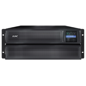 Imagem principal da unidade de alimentação ininterrupta (UPS) recondicionada APC Smart-UPS X 2200VA (Rack/Tower 2U com tecnologia Line-Interactive de onda sinusoidal pura). A fotografia destaca o painel frontal intuitivo com ecrã LCD retroiluminado para consulta de autonomia, carga e diagnóstico do sistema em tempo real, além da grelha de ventilação frontal para refrigeração contínua. Um equipamento de energia crítica de alta fiabilidade disponível na JANSit, essencial para salvaguardar servidores, sistemas de storage, switches de distribuição e postos de trabalho de alto rendimento contra cortes de energia, sobretensões e instabilidades na rede elétrica.
