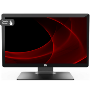 Imagem principal do ecrã interativo profissional recondicionado Elo TouchSolutions ET2702L (série 02) de 27 polegadas Full HD (1920x1080). A vista frontal destaca o design moderno com acabamento edge-to-edge em vidro contínuo antirreflexo, tecnologia multitoque capacitiva projetada (PCAP) com reconhecimento simultâneo de até 10 toques e painel LED de elevada nitidez com ângulos de visualização alargados. Um monitor tátil de grande formato com classificação de nível comercial disponível na JANSit, concebido para sinalética digital interativa, quiosques de autoatendimento, diretórios de edifícios, salas de reunião colaborativas e retalho experiencial de elevado tráfego.