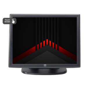 Imagem principal do monitor tátil profissional recondicionado Elo TouchSolutions ET1519L de 15,6 polegadas em formato widescreen (16:9). A fotografia em vista frontal destaca o design robusto de grau comercial concebido para utilização intensiva contínua, o painel tátil de resposta rápida e precisa com superfície selada contra poeiras e salpicos de líquidos, além da base de secretária pesada e estável que evita oscilações durante o toque. Um ecrã tátil fiável e durável disponível na JANSit, ideal para pontos de venda (POS), restauração, retalho, balcões de atendimento ao público, hotelaria e quiosques de autoatendimento.